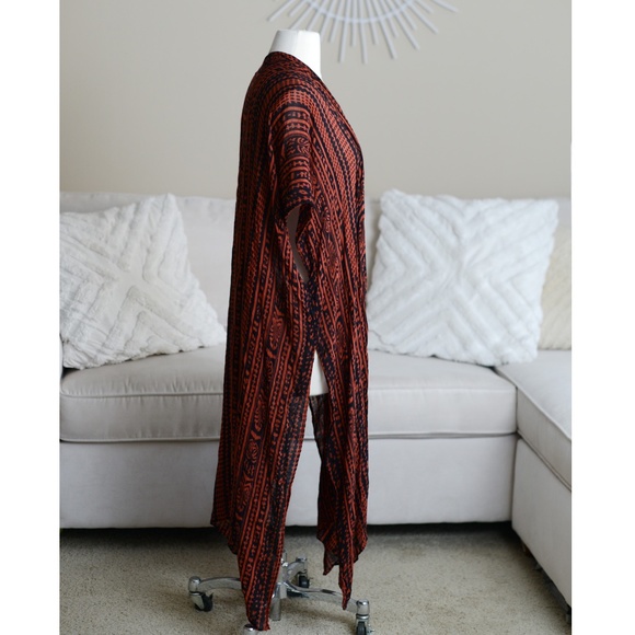 Anthropologie Roffe Beach Cover Up Duster Tribal Print - Picture 3 of 10